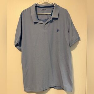 Izod Blue Polo Shirt Classic Knit Design